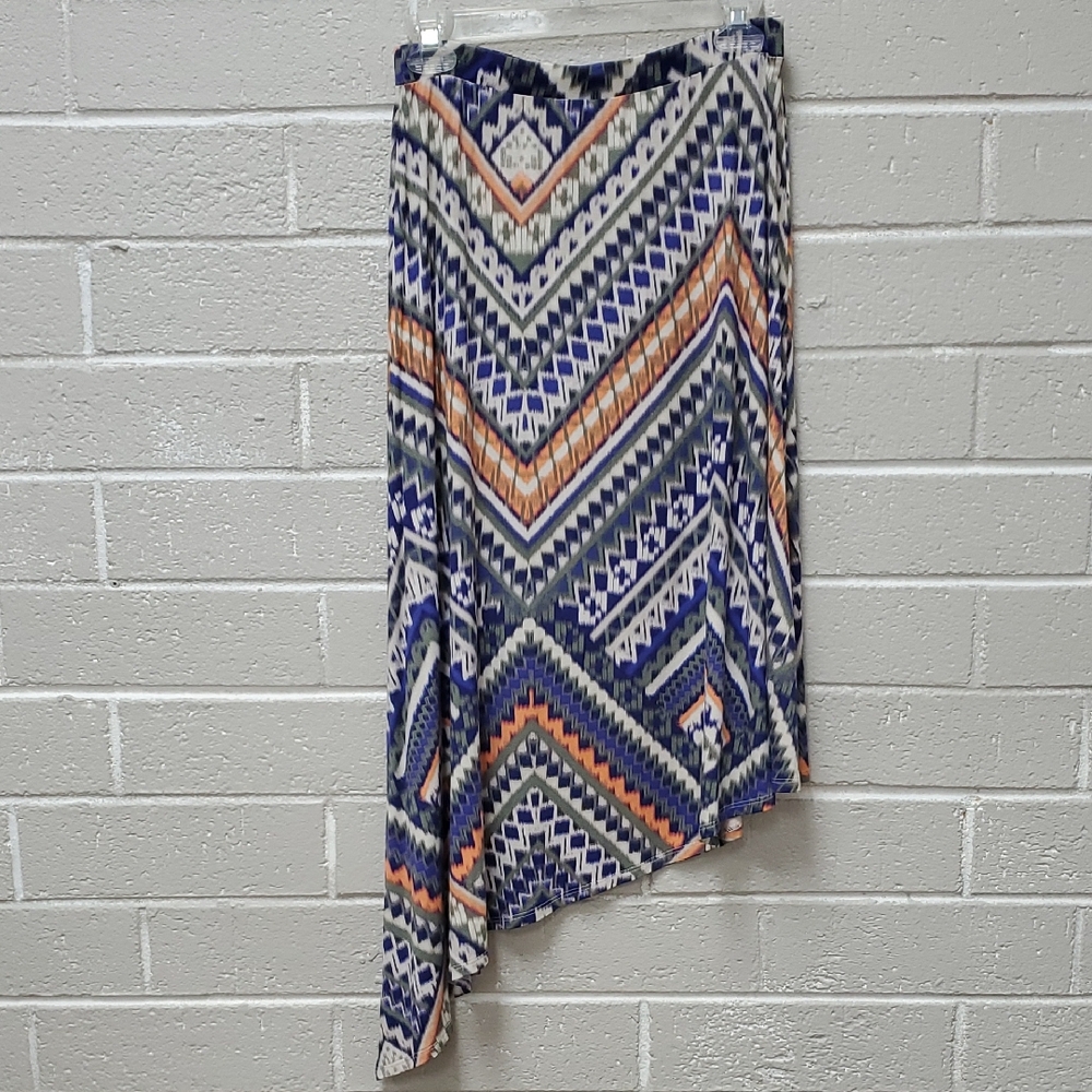 3/$20 Chevron Patterned Asymmetrical Skirt